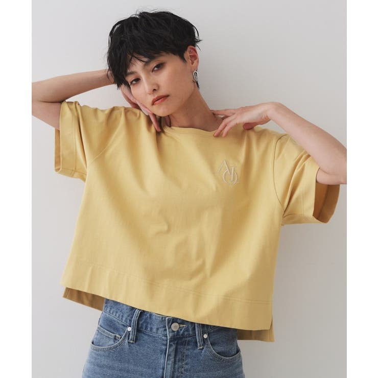 刺繍ロゴワイドシルエットTシャツ【洗濯機洗い可】 | OPAQUE.CLIP | 詳細画像13 