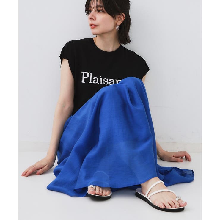 麻混シアーギャザーフレアスカート【洗濯機洗い可】 | OPAQUE.CLIP | 詳細画像29 