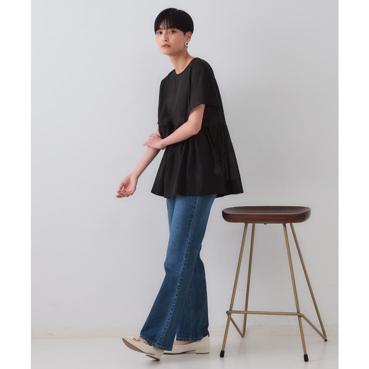 麻混シアーペプラムブラウス【洗濯機洗い可】 | OPAQUE.CLIP | 詳細画像33 