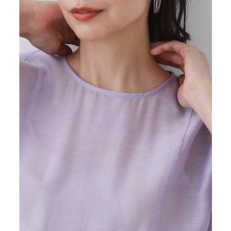 麻混シアーペプラムブラウス【洗濯機洗い可】 | OPAQUE.CLIP | 詳細画像55 