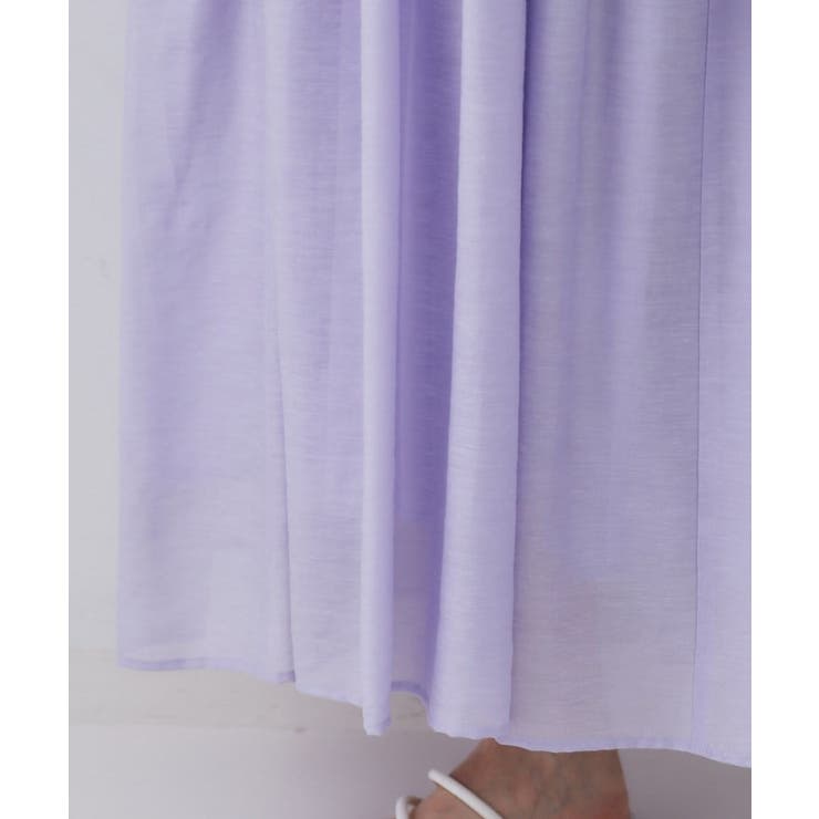 麻混シアーギャザーティアードワンピース【洗濯機洗い可】 | OPAQUE.CLIP | 詳細画像55 