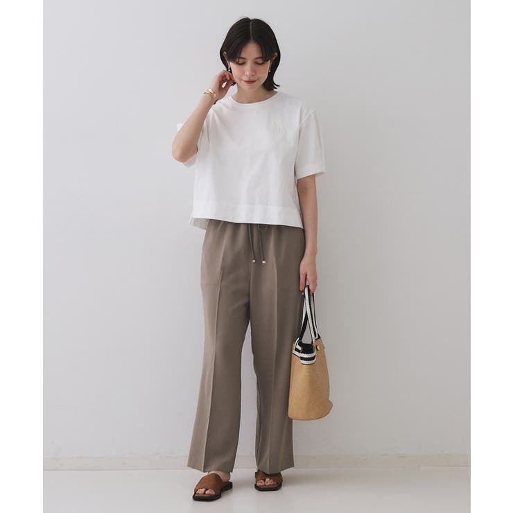 《丈が選べる SS LLサイズ》美脚ストレッチイージーワイドパンツ | OPAQUE.CLIP | 詳細画像42 