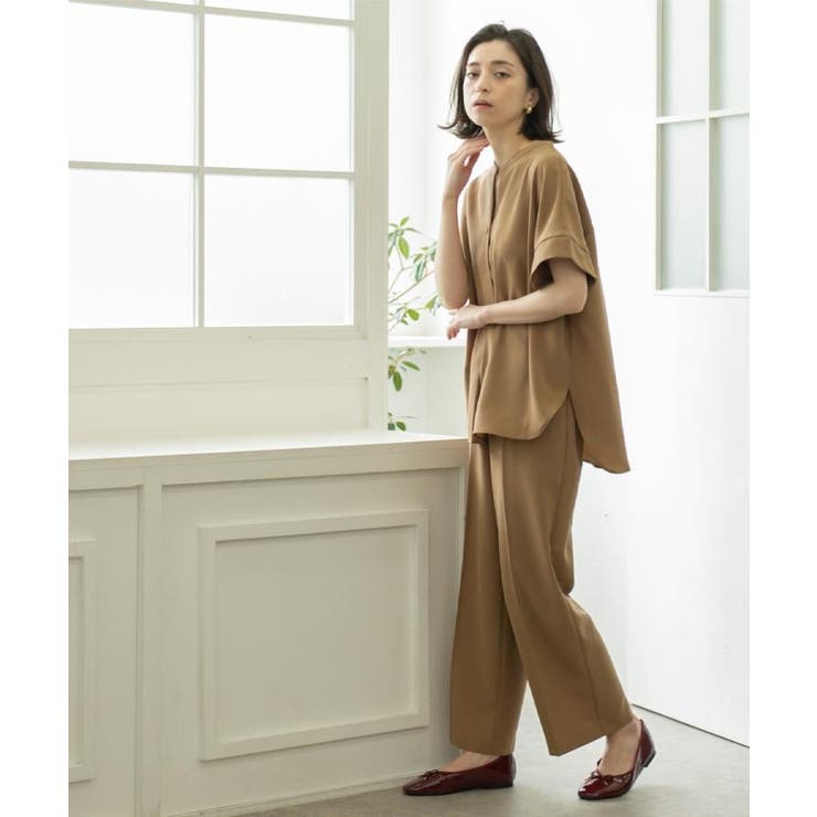 《丈が選べる SS LLサイズ》美脚ストレッチイージーワイドパンツ | OPAQUE.CLIP | 詳細画像10 