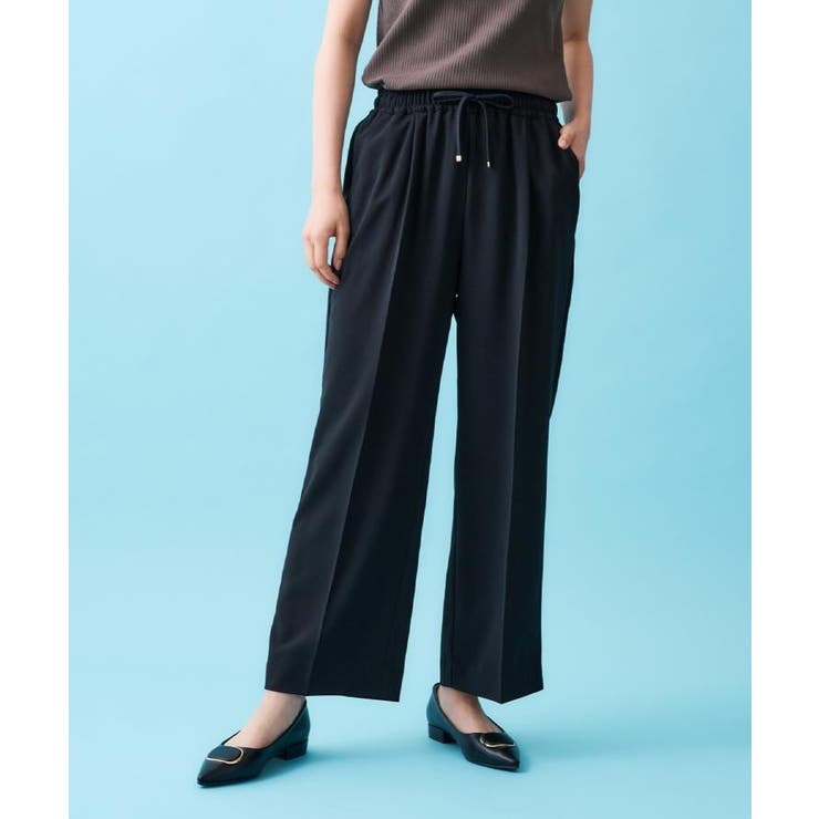 《丈が選べる SS LLサイズ》美脚ストレッチイージーワイドパンツ | OPAQUE.CLIP | 詳細画像24 