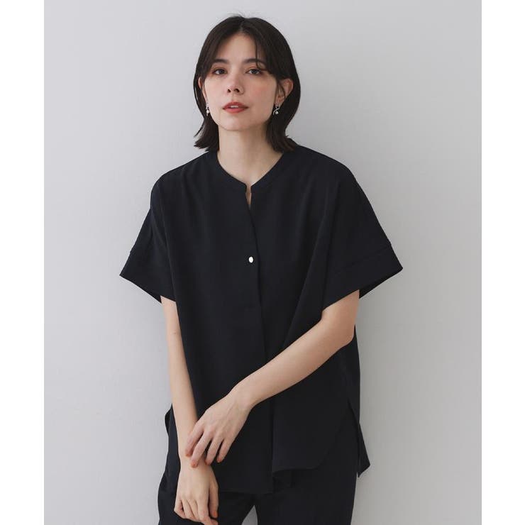 《5色展開 SS LLサイズ》スキッパー金ボタンブラウス | OPAQUE.CLIP | 詳細画像52 