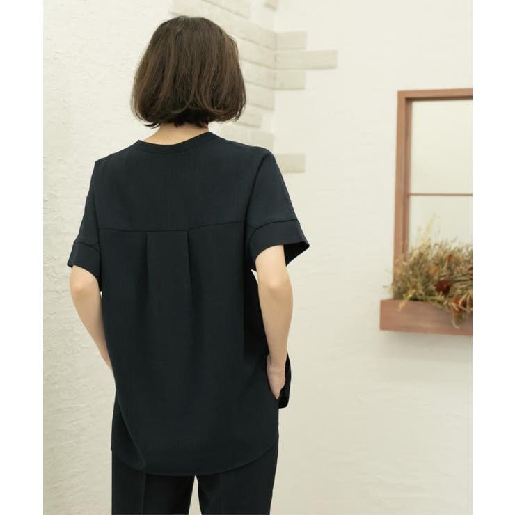 《5色展開 SS LLサイズ》スキッパー金ボタンブラウス | OPAQUE.CLIP | 詳細画像26 