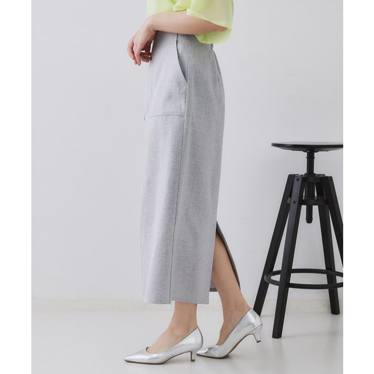 《美人百花掲載》ストレッチリネンライクタイトスカート【洗濯機洗い可】 | OPAQUE.CLIP | 詳細画像20 