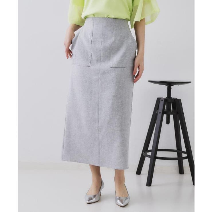 《美人百花掲載》ストレッチリネンライクタイトスカート【洗濯機洗い可】 | OPAQUE.CLIP | 詳細画像19 