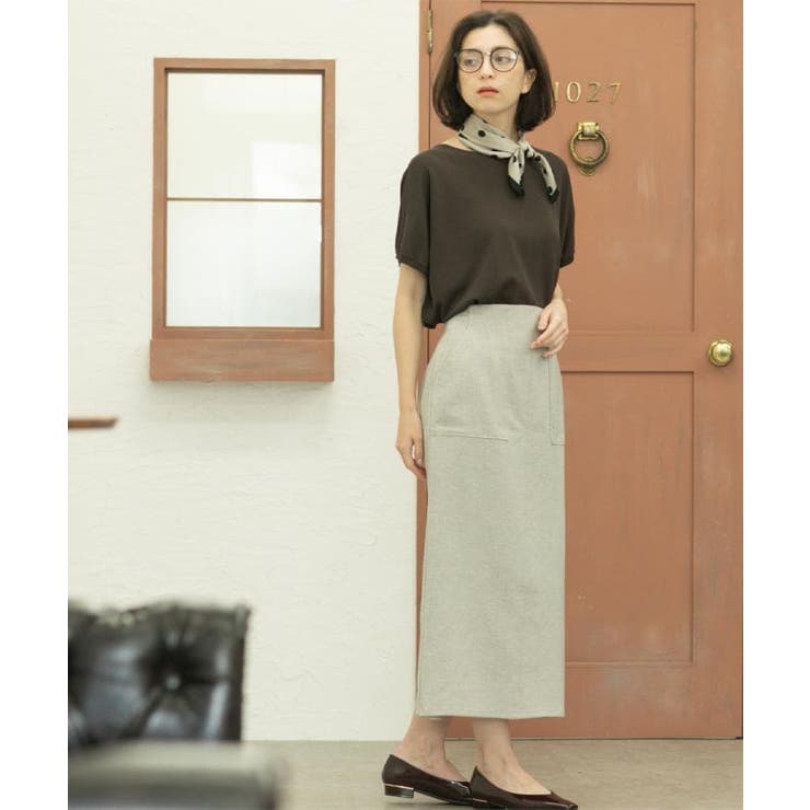 《美人百花掲載》ストレッチリネンライクタイトスカート【洗濯機洗い可】 | OPAQUE.CLIP | 詳細画像7 