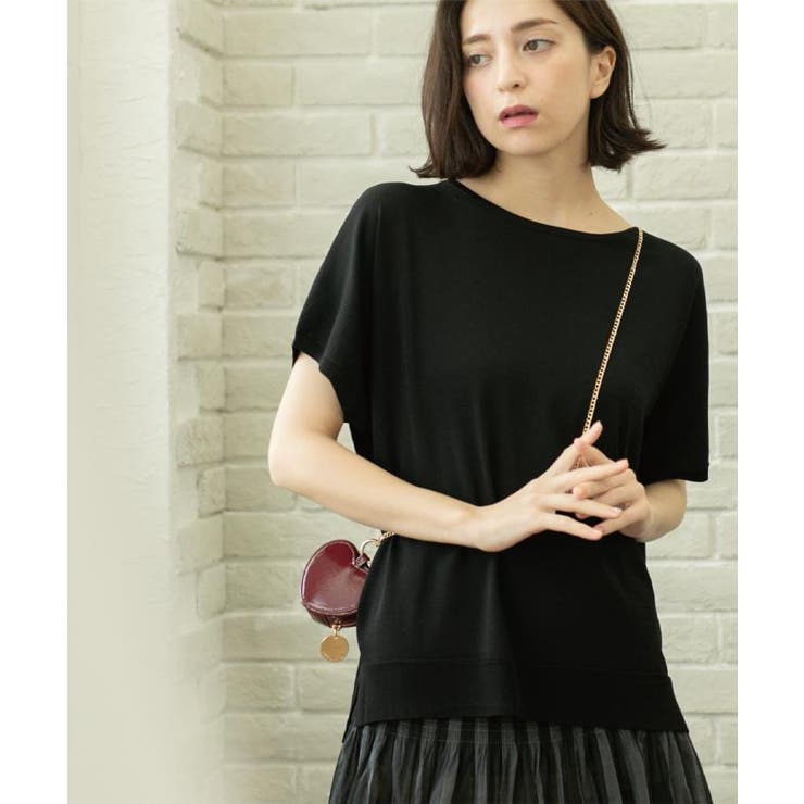 ブラック(019) | 《6色展開 S LLサイズ》ドルマンスリーブニット【UV | OPAQUE.CLIP