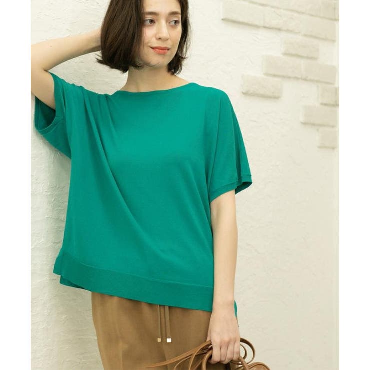 グリーン(022) | 《6色展開 S LLサイズ》ドルマンスリーブニット【UV | OPAQUE.CLIP