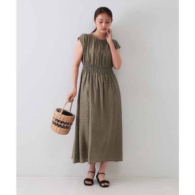 ドットプリントワンピース【洗濯機洗い可】 | OPAQUE.CLIP | 詳細画像2 