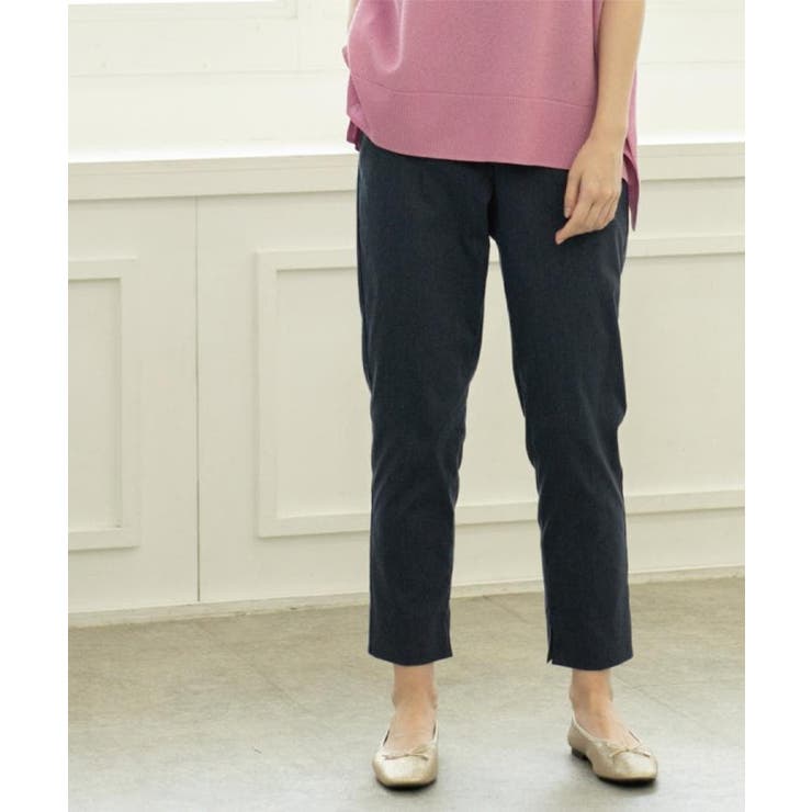 ネイビー(094) | 《S-LLサイズ》ハイストレッチスティックパンツ【洗濯機洗い可/接触冷感】 | OPAQUE.CLIP