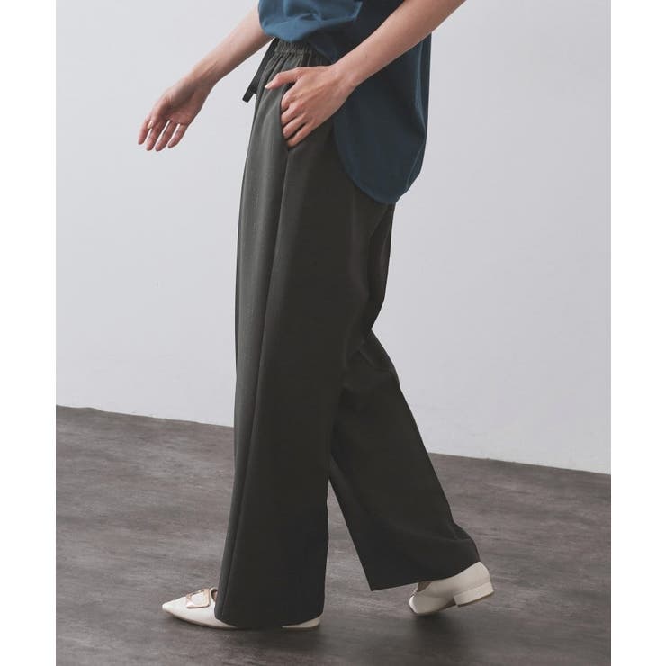 ラメストライプイージーワイドパンツ セットアップ可【洗濯機洗い可 防シワ | OPAQUE.CLIP | 詳細画像20 