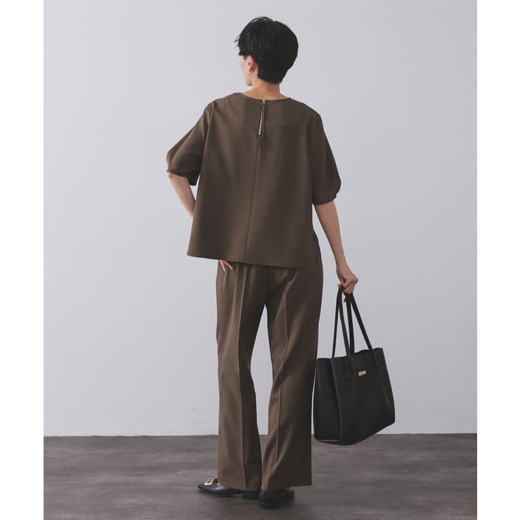 ラメストライプイージーワイドパンツ セットアップ可【洗濯機洗い可 防シワ | OPAQUE.CLIP | 詳細画像31 