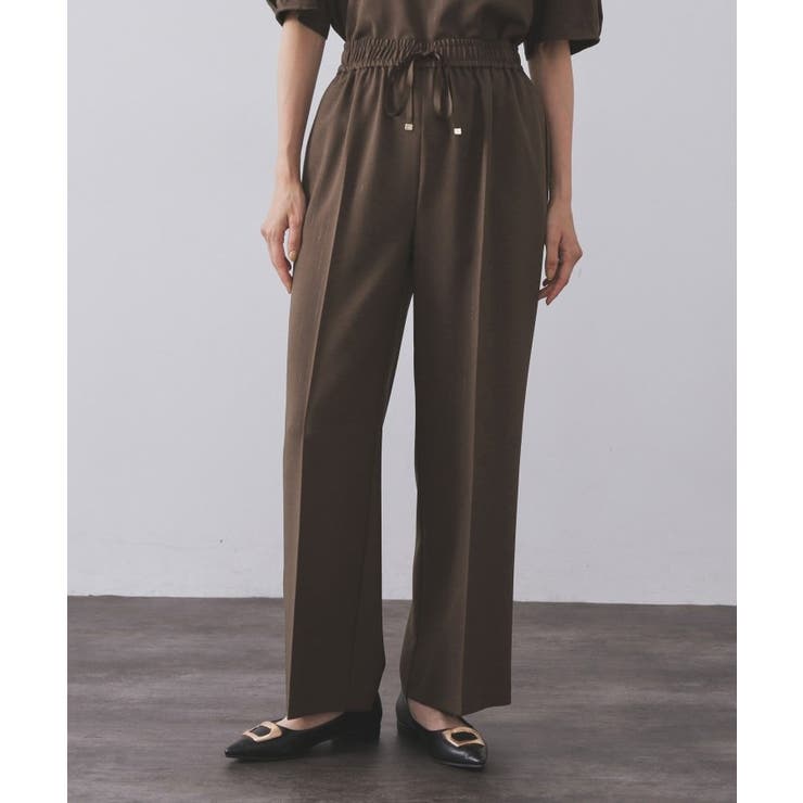 ラメストライプイージーワイドパンツ セットアップ可【洗濯機洗い可 防シワ | OPAQUE.CLIP | 詳細画像33 