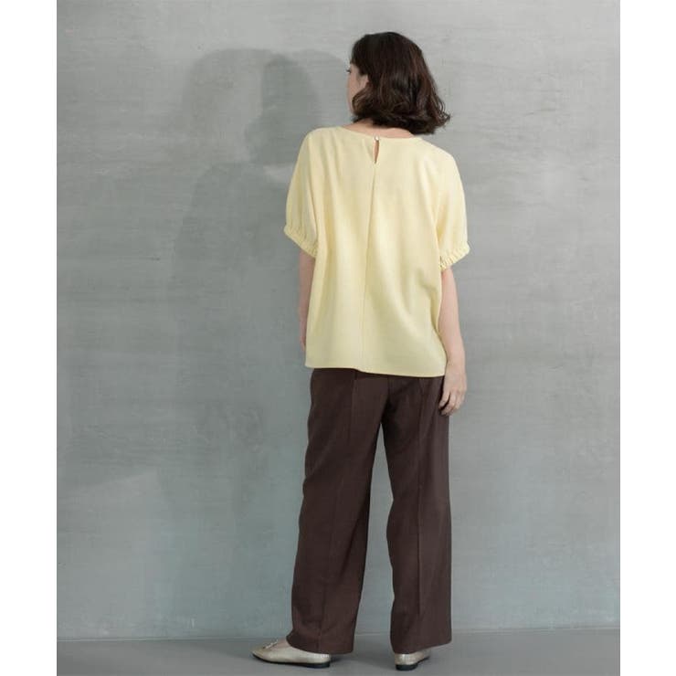 ラメストライプイージーワイドパンツ セットアップ可【洗濯機洗い可 防シワ | OPAQUE.CLIP | 詳細画像15 