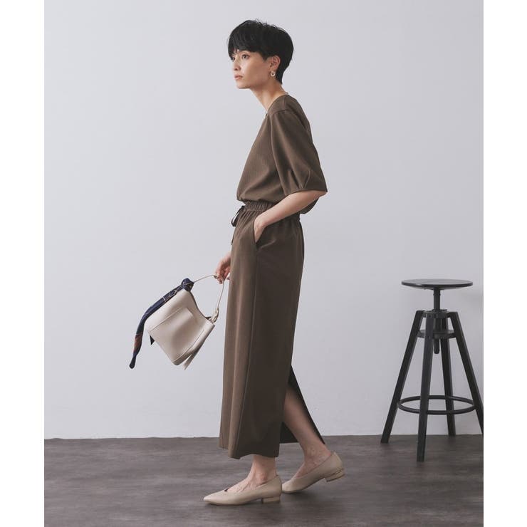 ラメストライプイージーナロースカート セットアップ可【洗濯機洗い可 防シワ | OPAQUE.CLIP | 詳細画像32 