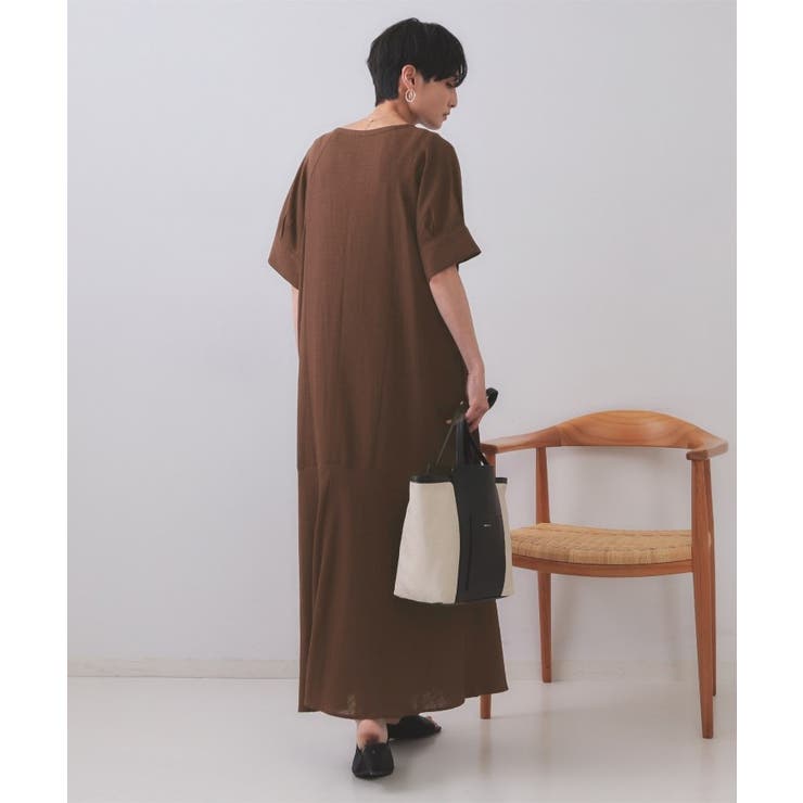 レーヨン麻キーネックワンピース【洗える】 | OPAQUE.CLIP | 詳細画像8 