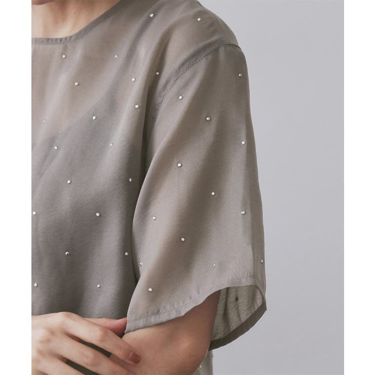 シアービジューブラウス【手洗い可】 | OPAQUE.CLIP | 詳細画像14 