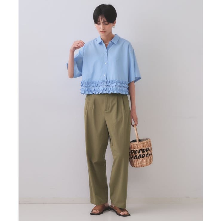 カーブタックパンツ【洗濯機洗い可】 | OPAQUE.CLIP | 詳細画像2 