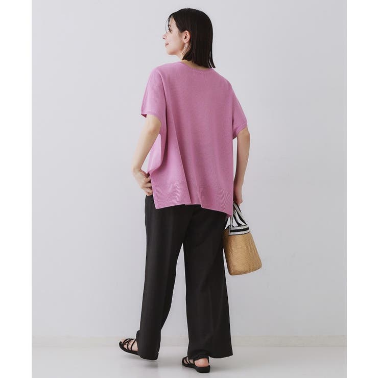 《5色展開/S-LLサイズ》リラクシーメッシュニット【洗濯機洗い可】 | OPAQUE.CLIP | 詳細画像56 