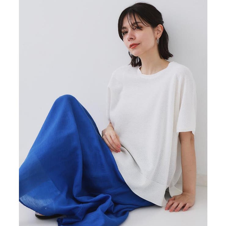 《5色展開/S-LLサイズ》リラクシーメッシュニット【洗濯機洗い可】 | OPAQUE.CLIP | 詳細画像34 