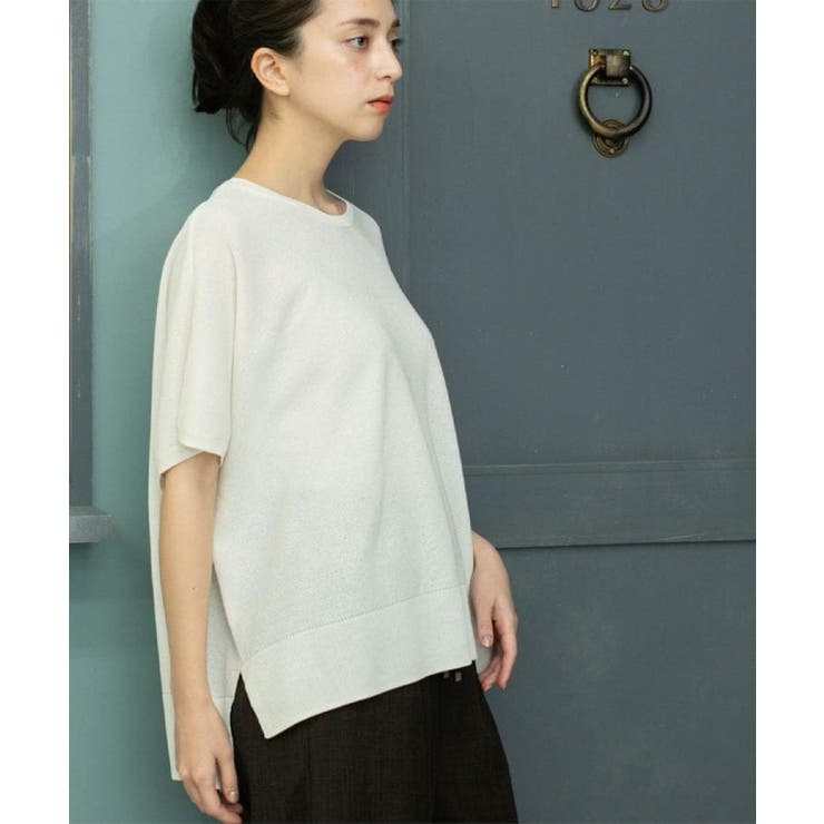 《5色展開/S-LLサイズ》リラクシーメッシュニット【洗濯機洗い可】 | OPAQUE.CLIP | 詳細画像4 