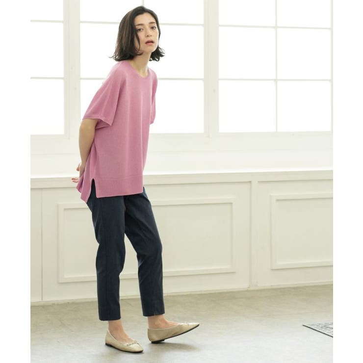 《5色展開/S-LLサイズ》リラクシーメッシュニット【洗濯機洗い可】 | OPAQUE.CLIP | 詳細画像30 