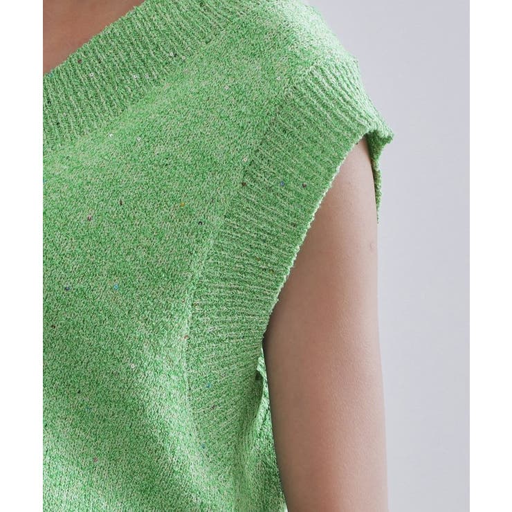 スパンコールラメVネックニット【洗える】 | OPAQUE.CLIP | 詳細画像17 