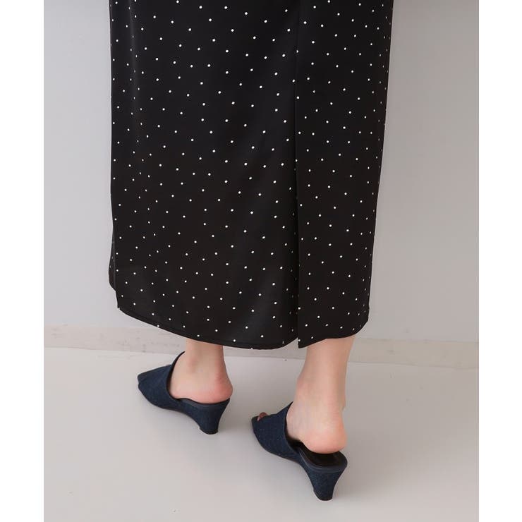 ランダムドット サテンキャミワンピース【洗濯機洗い可】 | OPAQUE.CLIP | 詳細画像17 