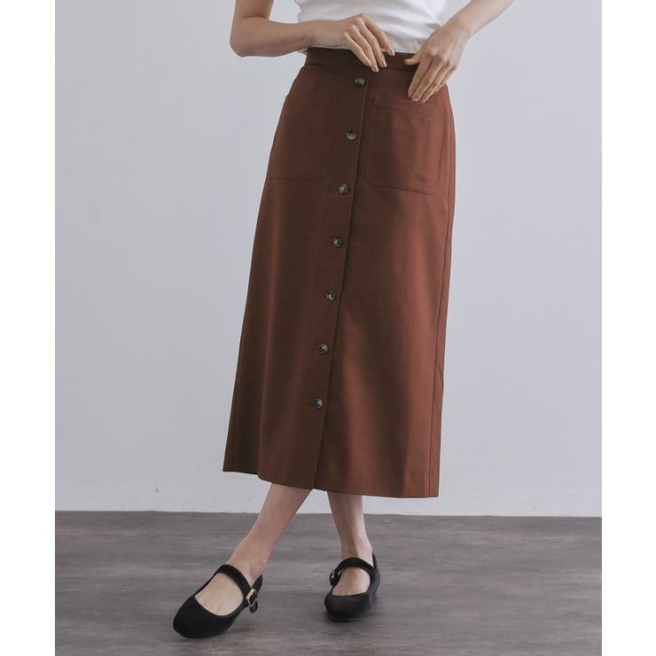 ポケットデザインナロースカート【洗濯機洗い可】 | OPAQUE.CLIP | 詳細画像9 