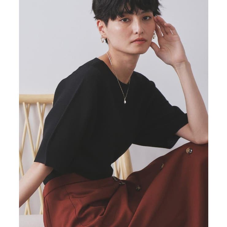 ガーターボリュームスリーブニット【UVケア/洗濯機洗い可】 | OPAQUE.CLIP | 詳細画像42 