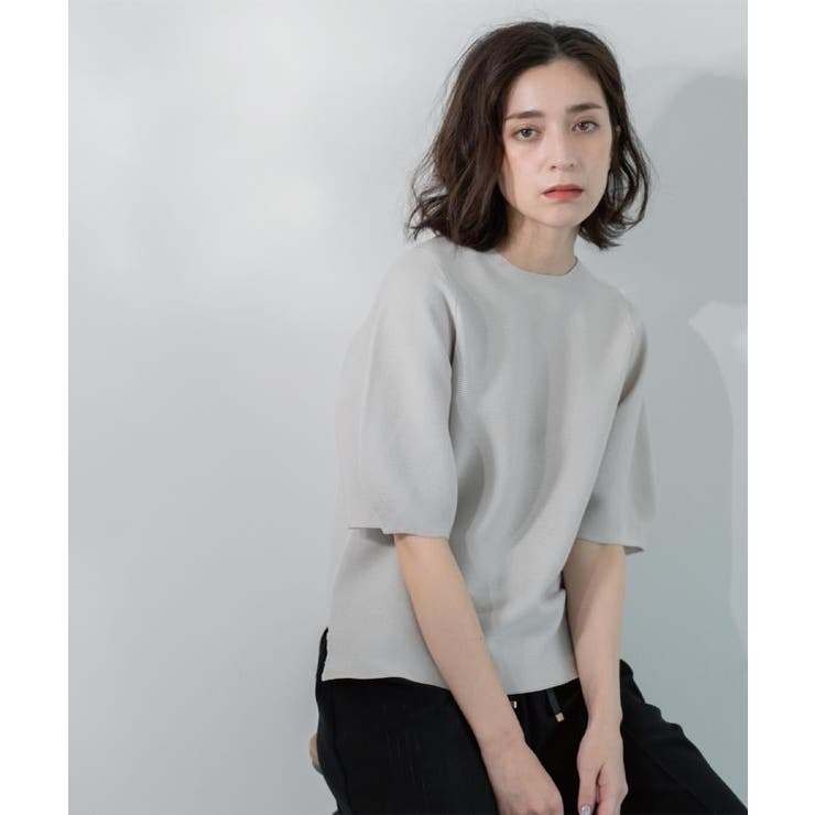 ガーターボリュームスリーブニット【UVケア/洗濯機洗い可】 | OPAQUE.CLIP | 詳細画像5 