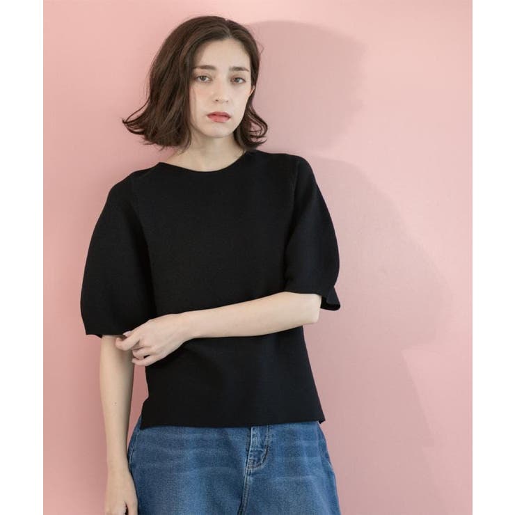 ガーターボリュームスリーブニット【UVケア/洗濯機洗い可】 | OPAQUE.CLIP | 詳細画像13 