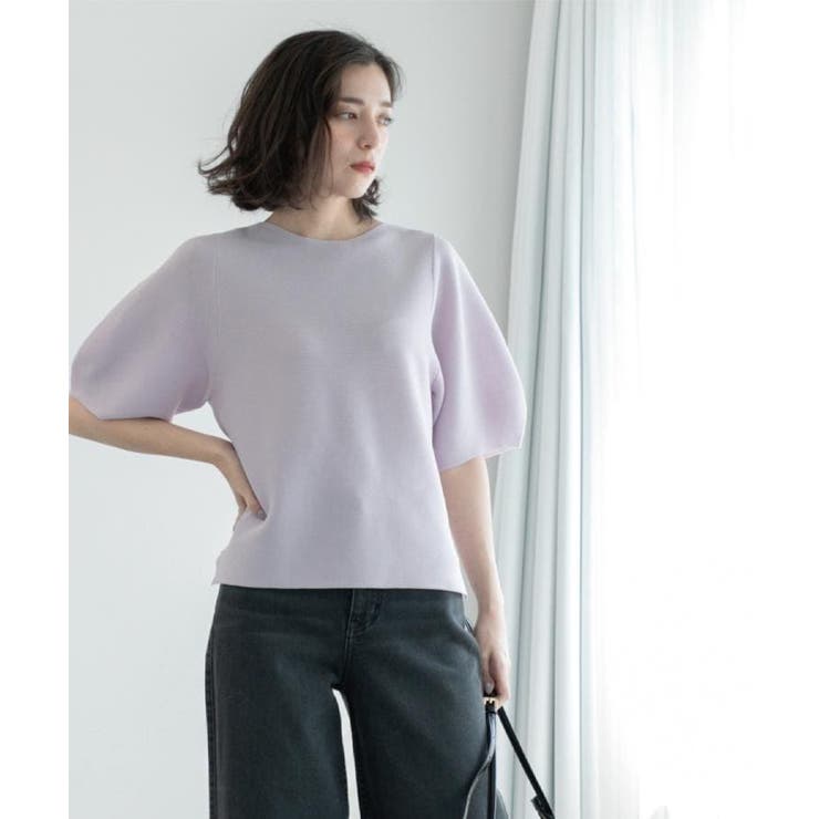 ガーターボリュームスリーブニット【UVケア/洗濯機洗い可】 | OPAQUE.CLIP | 詳細画像24 