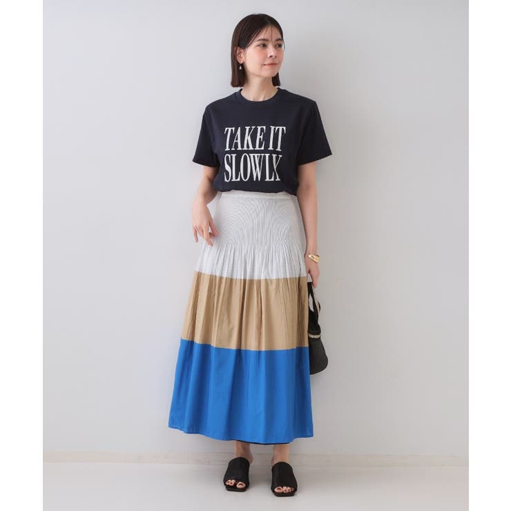 シャーリングフレアスカート/リバーシブル着用可【洗濯機洗い可】 | OPAQUE.CLIP | 詳細画像8 