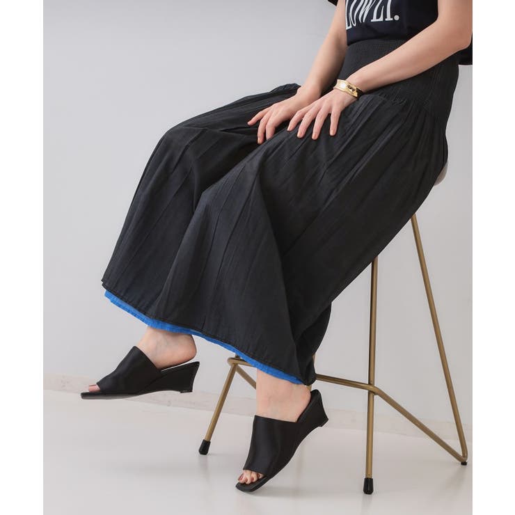 シャーリングフレアスカート/リバーシブル着用可【洗濯機洗い可】 | OPAQUE.CLIP | 詳細画像11 