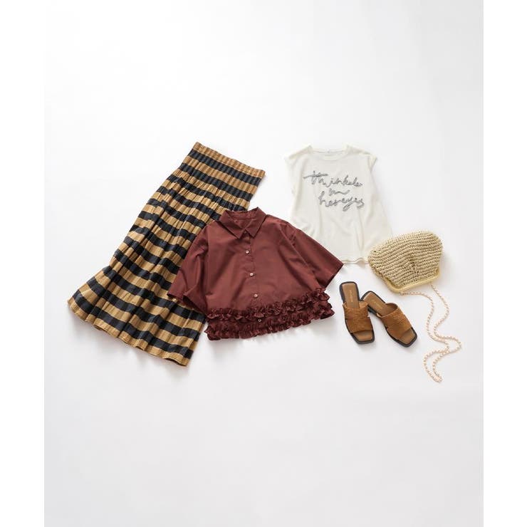 シャーリングフレアスカート/リバーシブル着用可【洗濯機洗い可】 | OPAQUE.CLIP | 詳細画像20 