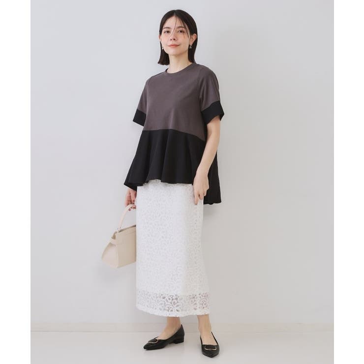 《美人百花掲載》レースイージーナロースカート【洗濯機洗い可】 | OPAQUE.CLIP | 詳細画像2 