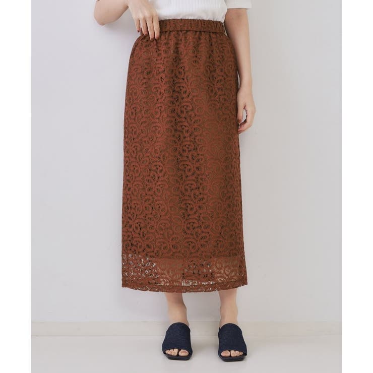 《美人百花掲載》レースイージーナロースカート【洗濯機洗い可】 | OPAQUE.CLIP | 詳細画像9 