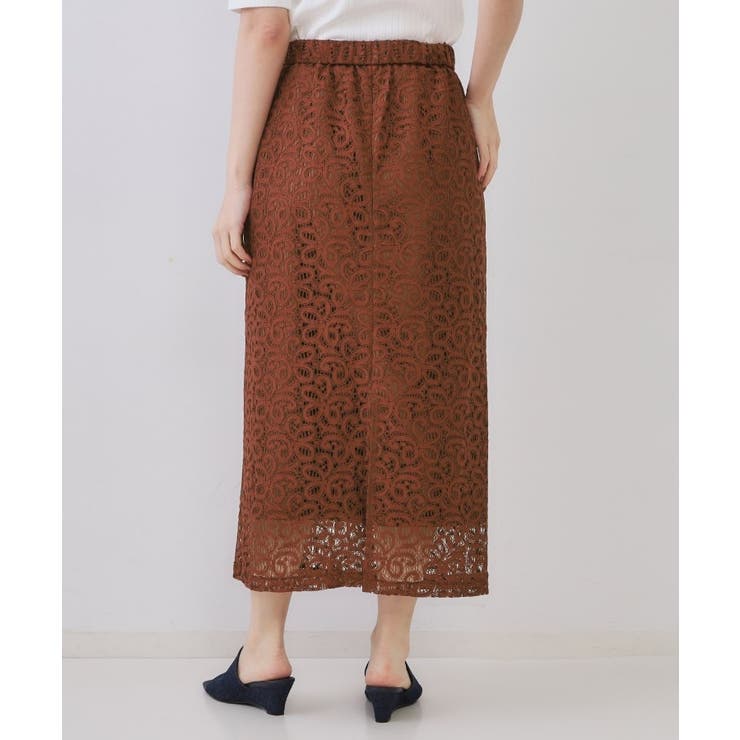 《美人百花掲載》レースイージーナロースカート【洗濯機洗い可】 | OPAQUE.CLIP | 詳細画像11 