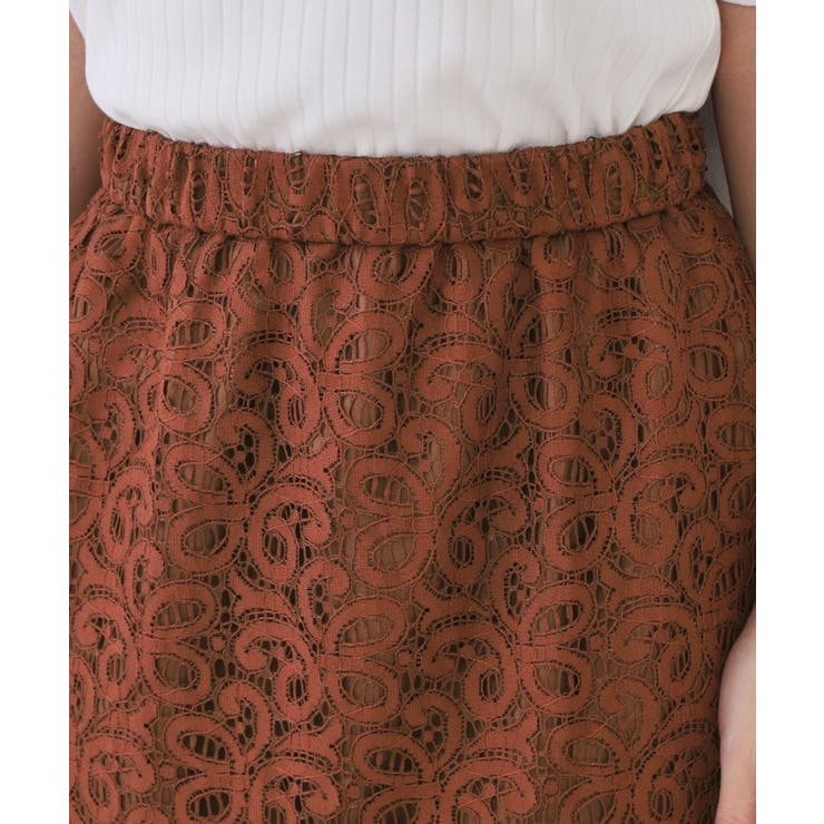 《美人百花掲載》レースイージーナロースカート【洗濯機洗い可】 | OPAQUE.CLIP | 詳細画像12 