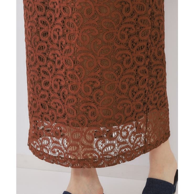 《美人百花掲載》レースイージーナロースカート【洗濯機洗い可】 | OPAQUE.CLIP | 詳細画像14 