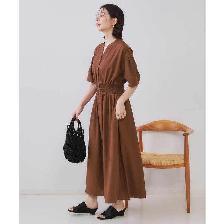 リネンライクスキッパーフィット＆フレアワンピース【洗濯機洗い可】 | OPAQUE.CLIP | 詳細画像14 