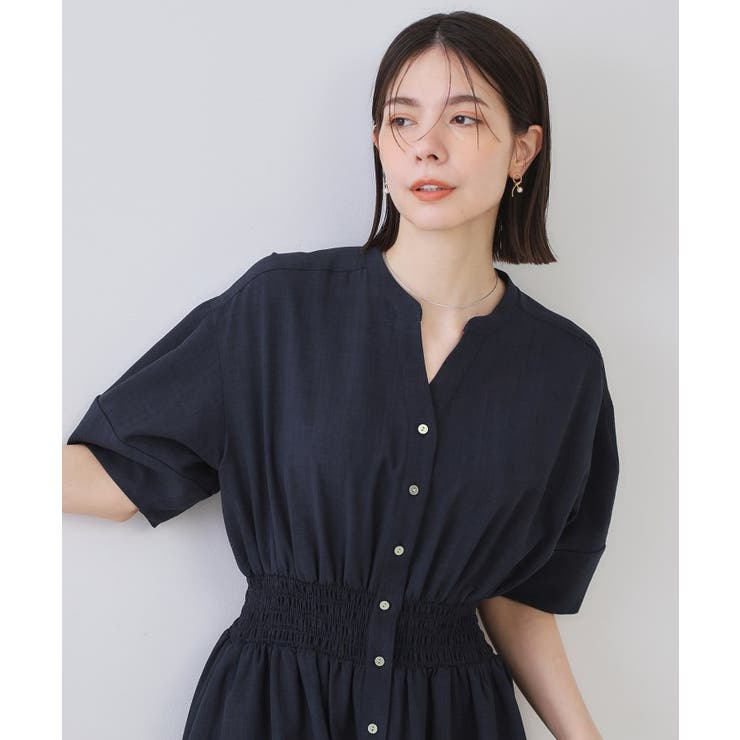 リネンライクスキッパーフィット＆フレアワンピース【洗濯機洗い可】 | OPAQUE.CLIP | 詳細画像9 