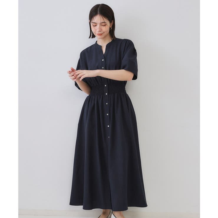 リネンライクスキッパーフィット＆フレアワンピース【洗濯機洗い可】 | OPAQUE.CLIP | 詳細画像10 