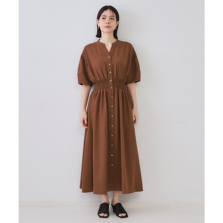 リネンライクスキッパーフィット＆フレアワンピース【洗濯機洗い可】 | OPAQUE.CLIP | 詳細画像17 