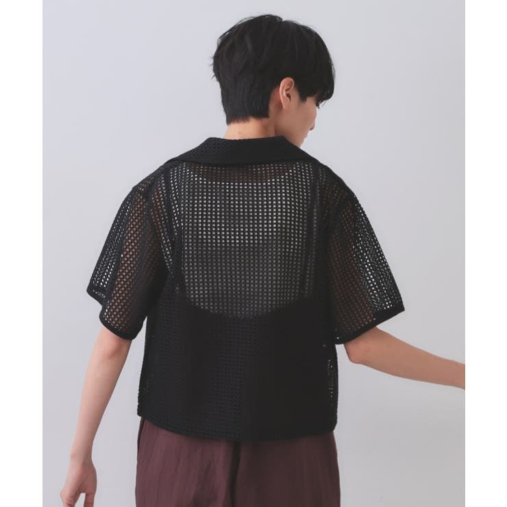 メッシュ開襟シャツ【洗濯機洗い可】 | OPAQUE.CLIP | 詳細画像11 