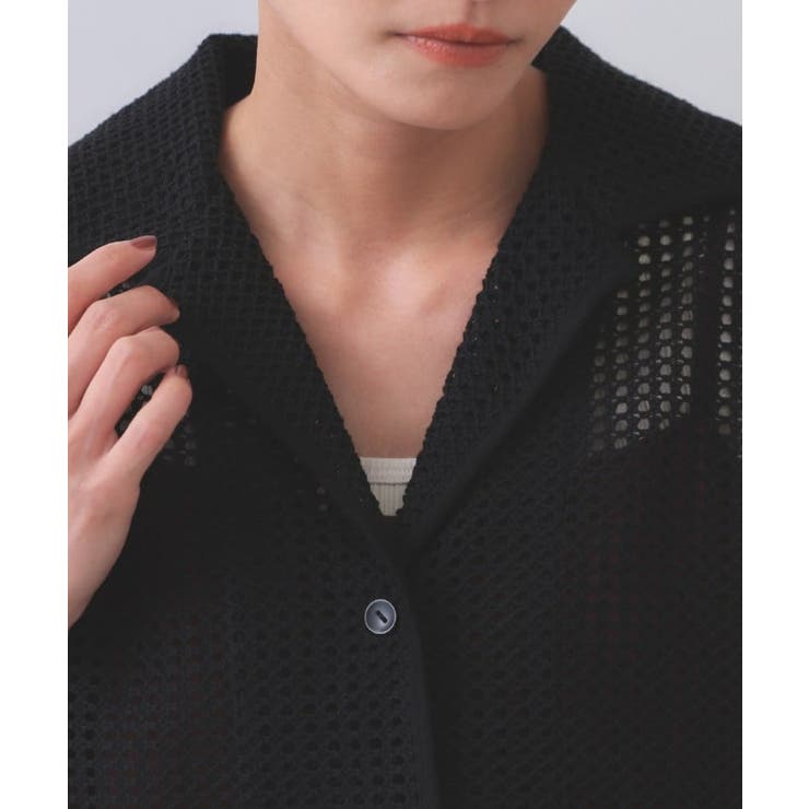 メッシュ開襟シャツ【洗濯機洗い可】 | OPAQUE.CLIP | 詳細画像12 